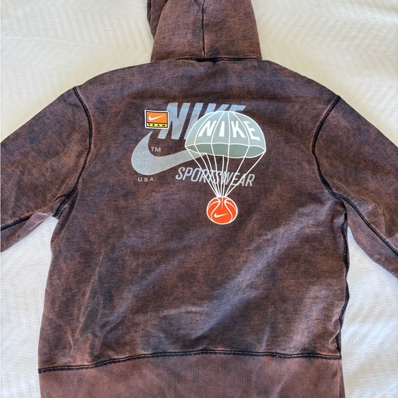 Nike Brown Graphic Hoodie for Men - Picture 2 of 3
